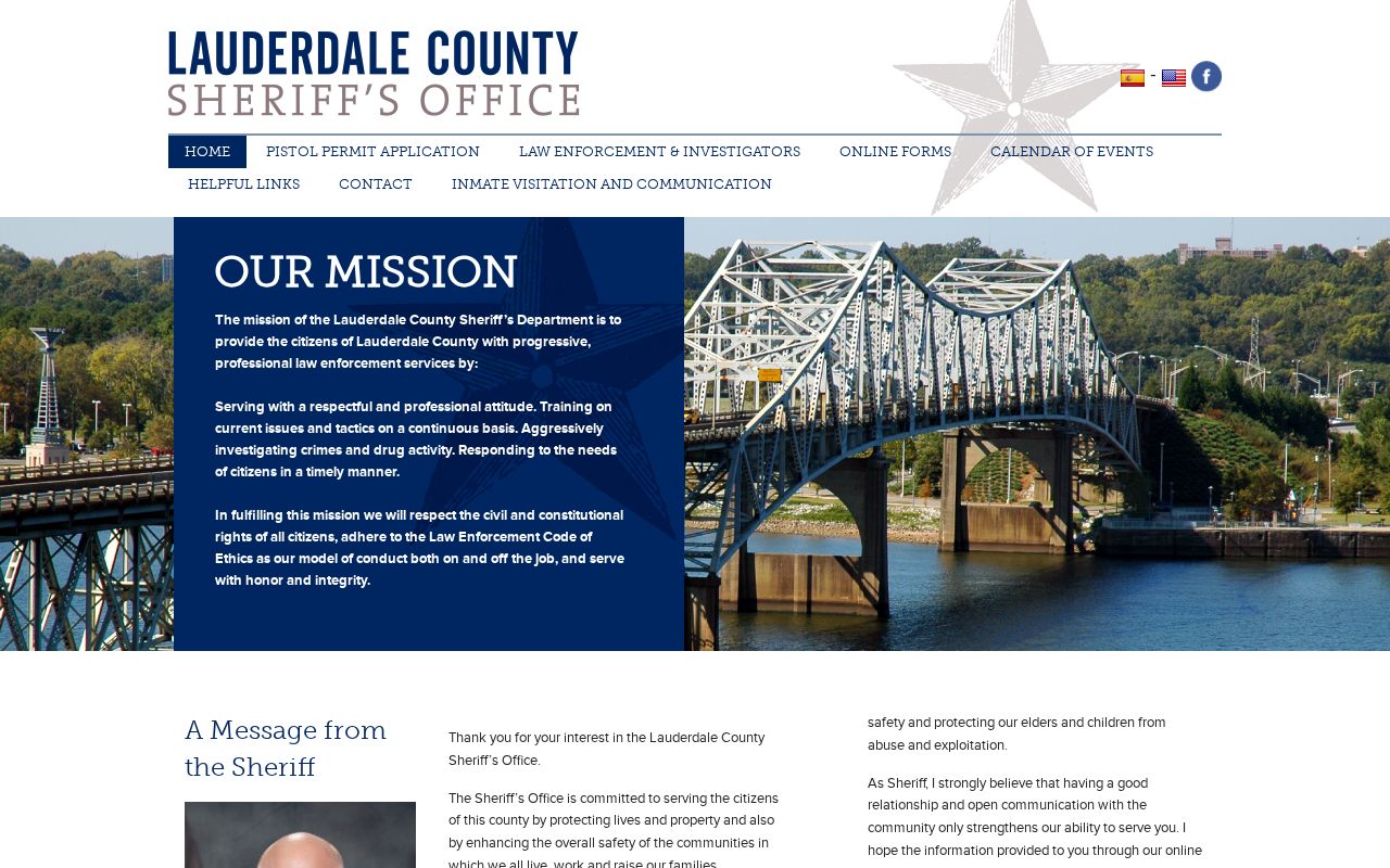 Lauderdale County warrant records Sheriff Office page